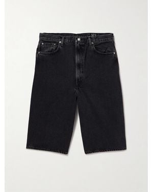 Orslow Super Dad's Wide-Leg Denim Shorts - Black