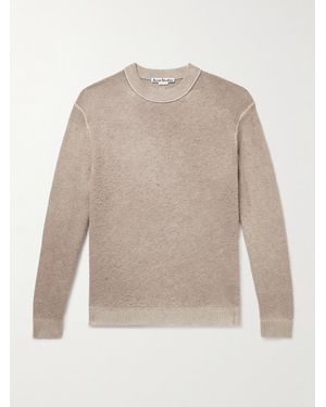 Acne Studios Karpo Pullover aus einer gebürsteten Mischung aus Wolle - Weiß