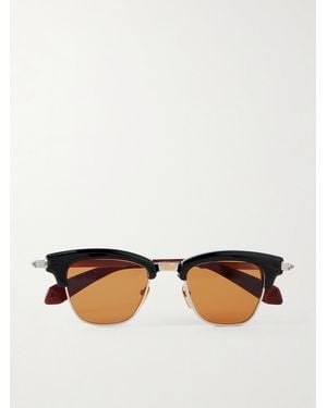 Jacques Marie Mage Sartre D-Frame Acetate And-Tone Sunglasses - Black