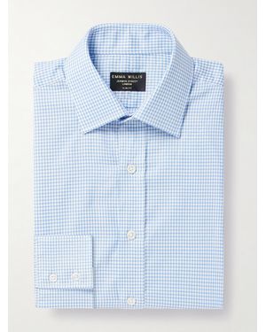 Emma Willis Slim-Fit Checked Cotton Oxford Shirt - Blue