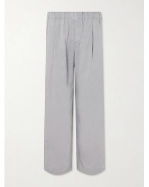 Our Legacy Leisure Straight-leg Pleated Woven Trousers - Grey
