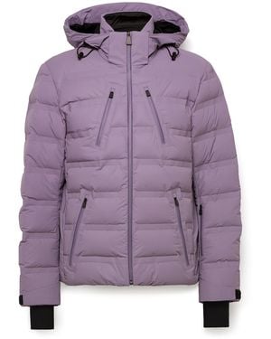 Aztech Mountain Nuke Suit Quilted Hooded Down Ski Jacket - Purple