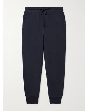 Hartford Job Straight-Leg Cotton-Jersey Joggers - Blue