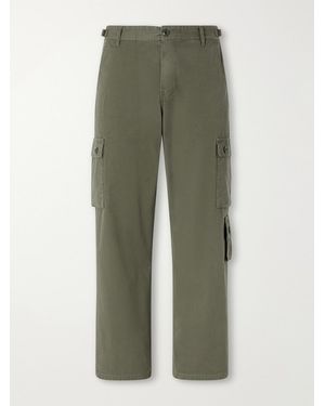 Human Made Straight-Leg Logo-Appliquéd Cotton Cargo Trousers - Grün
