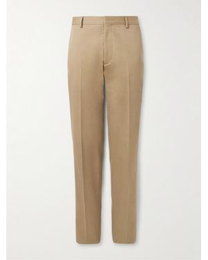 Loro Piana Jarno Austin Straight-Leg Stretch-Cotton Twill Trousers - Natural