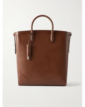 dunhill Century 33 Patina-Leather Tote Bag - Brown