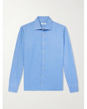 De Petrillo Cotton-Chambray Shirt - Blue
