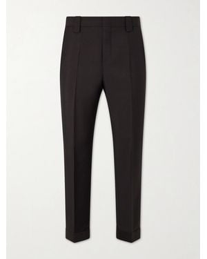Versace Straight-Leg Wool And Mohair-Blend Trousers - Nero
