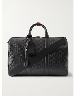 Gucci Arabella Monogrammed Leather Duffle Bag - Black