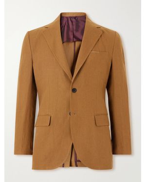 Rubinacci Linen Suit Jacket - Brown
