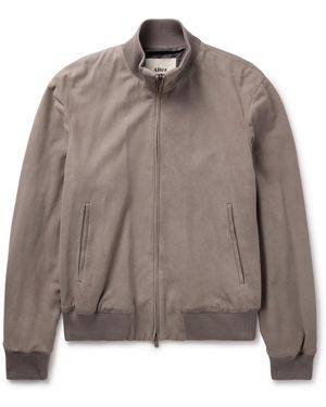 Altea Lennox Suede Bomber Jacket - Brown