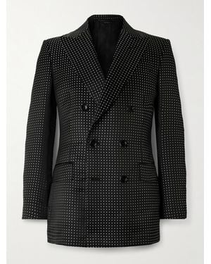 Tom Ford Apos;S Duchesse Polka Dot Jacquard Dinner Jacket - Black