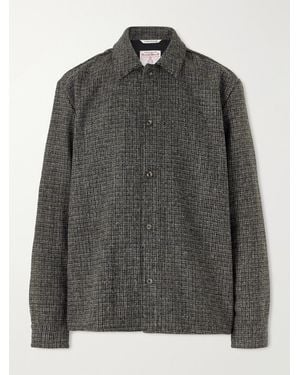 A Kind Of Guise Cullu Checked Brushed Wool-Tweed Overshirt - Grey