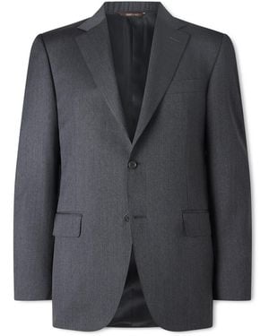 Canali Wool Suit Jacket - Black