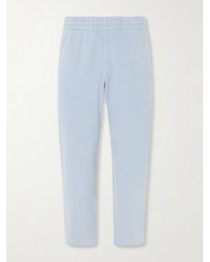 Remi Relief Straight-leg Cotton-jersey Joggers - Blue