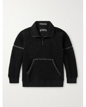 MANAAKI Ari Fleece Half-Zip Sweatshirt - Black