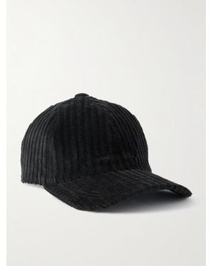 Massimo Alba Chance Logo-Embroidered Cotton-Blend Corduroy Baseball Cap - Black
