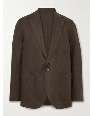 STÒFFA Unstructured Washed-Linen Blazer - Brown