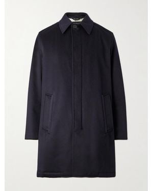 Loro Piana Murray Storm System Cashmere-Felt Coat - Blue