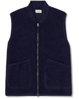 Hartford Boiled Wool-Blend Gilet - Blue