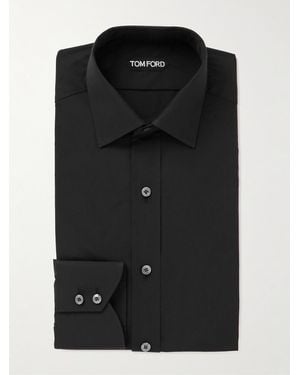 Tom Ford Slim-Fit Cotton-Poplin Shirt - Black