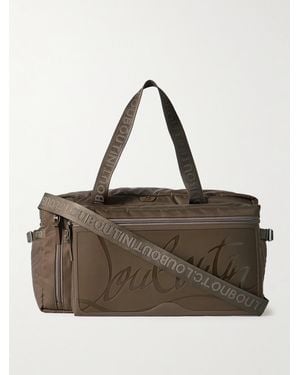 Christian Louboutin Loubideal Rubber-Trimmed Shell And Mesh Holdall - Brown
