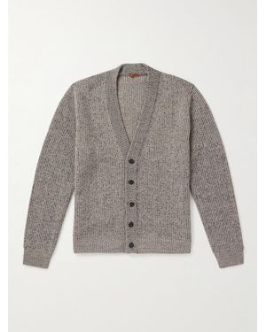 Barena Desta Ribbed-Knit Cardigan - Grey