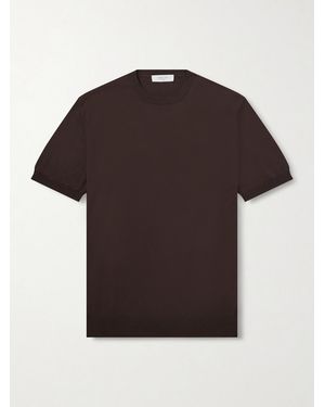 Boglioli Garment-Dyed Cotton T-Shirt - Marrone