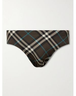 Burberry Slip Da Mare A Quadri - Nero