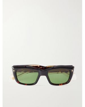 Jacques Marie Mage Corniche Square-Frame Acetate Sunglasses - Green