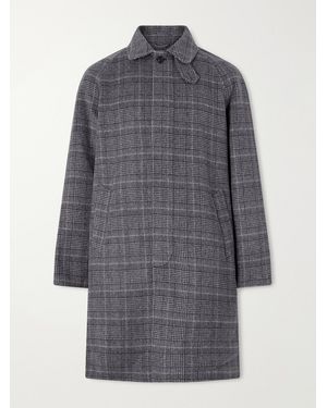 Hartford Graig Wool-Blend Checked Coat - Grey