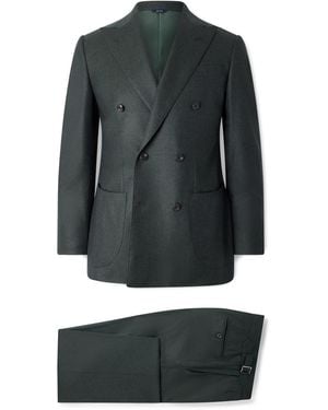 Thom Sweeney Double-breasted Wool Suit - Black