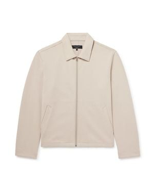 Rag & Bone Melrose Cotton-Blend Ponte Track Jacket - White