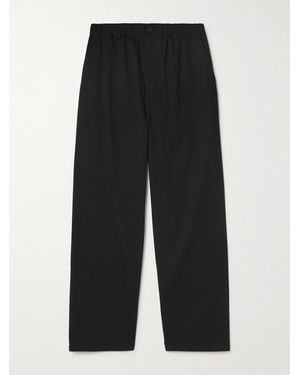 FRAME Relaxed Straight-Leg Cotton Trousers - Black