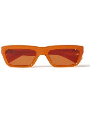 Jacques Marie Mage Rush Rectangular-frame Acetate Sunglasses - Orange