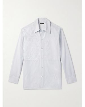 Jil Sander Tuesday Striped Cotton-poplin Shirt - White