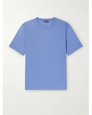 ZEGNA Cotton-Jersey T-Shirt - Blue