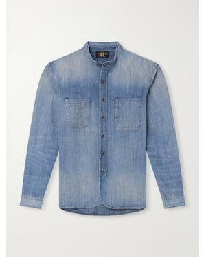 RRL Tombstone Washed Denim Shirt - Blue