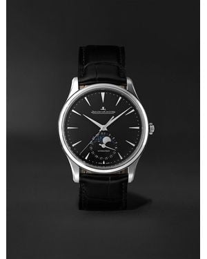 Jaeger-lecoultre Master Ultra Thin Automatic Moon-Phase 39Mm Stainless Steel And Alligator Watch, Ref. No. 1368471 - Black