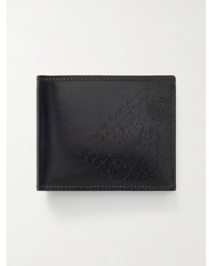 Berluti Makore Slim Scritto Venezia Leather Billfold Wallet - Black