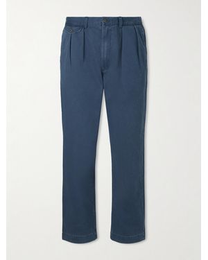 Polo Ralph Lauren Straight-Leg Cotton-Twill Trousers - Blue