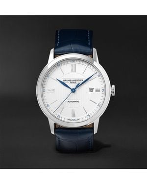 Baume & Mercier Classima Automatic 42Mm Stainless Steel And Alligator Watch, Ref. No. 10333 - Black