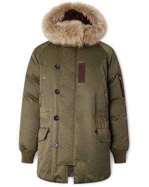 Ralph Lauren Shearling-Trimmed Shell Down Jacket - Green
