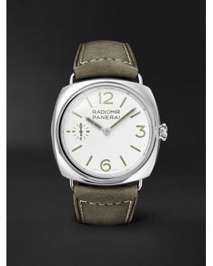 Panerai Radiomir Officine Automatic 45mm Stainless Steel and Suede Watch - Schwarz
