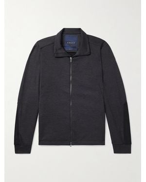 Sease Explorer Ripstop-Trimmed Virgin Wool-Blend Sweater - Blue