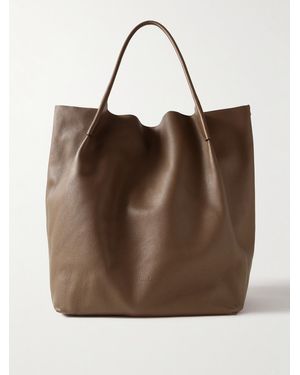 Loro Piana Bale Extra-large Full-grain Leather Tote Bag - Brown