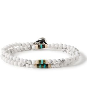 Mikia Multi-Stone Beaded Wrap Bracelet - White
