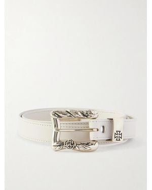 Enfants Riches Deprimes 2Cm Logo-Engraved Leather Belt - Natural