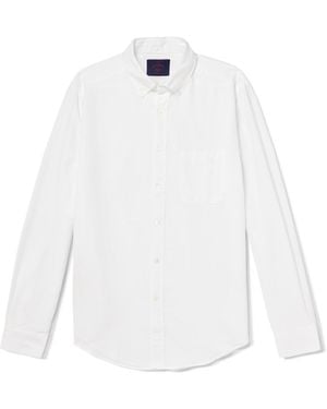 Portuguese Flannel Belavista Button-down Collar Cotton Shirt - White