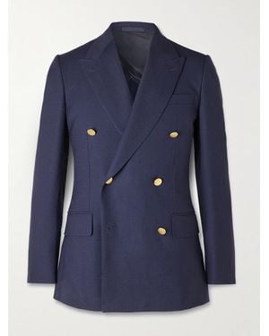 Kingsman Double-Breasted Wool Blazer - Blue